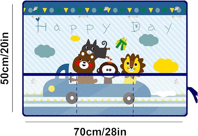 Car Sun Shade for Baby Kids Children 2 Pack Car Side Window Curtain Protector Protects from Sun Glare Heat Blocks UV Rays Glare Car Interior Sun Blocker Blind (Travel)