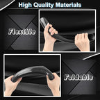 Carbon Fiber Steering Wheel Cover 3PCS, Non-Slip Grip for Universal Cars,Fit for 14–16 Inch Wheels, Interior Accessories for 