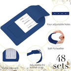 Amylove 48 Sets Leather Luggage Tags Bulk Wedding Favors Luggage Tags for Guests Bridal Gifts Wedding Bridal Shower Gift PU L