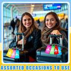 Sumind 50 Pcs Plastic Luggage Tags Assorted Name Identification Labels Flexible Suitcase Tags for Travel Baggage, 10 Colors (