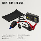 Scosche PBJ2000 Portable Car Battery Jump Starter, 12V Jump Box, 2000A Battery Booster, Jumper Cables Kit for Car (8.0L Gasoline/7.0L Diesel Engines) 30W Fast Charge Power Pack & Charger w/LED Light