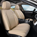Coverado Front and Back Seat Covers for Cars, Automotive Seat Covers for Trucks, Nappa Leather Car Seat Covers, 5 Seats Water