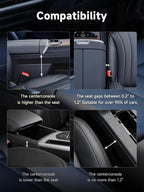Elecshion Car Seat Gap Filler Organizer with 69W Retractable Car Charger, 2 USB Ports and 2 Charging Cable Car Seat Organizer, Seat Gap Storage Box for Sedans SUV Truck, Car Interior Accessories