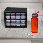 Akro-Mils 16-Drawer Plastic Drawer Storage Cabinet for Garage Organization, Beads, Makeup Organizer, Building Bricks Storage,