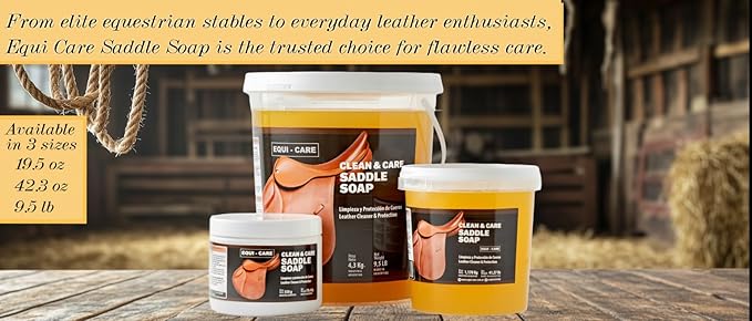 EQUI - CARE: Clean & Care Saddle Soap, Glycerin-Based soap with Added Moisturizers Designed to Clean and Condition Leather. K
