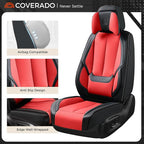 Coverado Seat Covers, Car Seat Covers Front Seats, Car Seat Cover, Car Seat Protector Waterproof, Seat Cushion Nappa Leather 