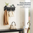 HOOBRO Wall Hooks with Shelf, Coat Rack with Shelf Wall-Mounted, Entryway Wall Key Holder, Hat Rack for Walls, Purse Hanger f