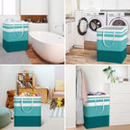 HomeHacks 2-Pack Large Laundry Basket, Waterproof, Freestanding Laundry Hamper, Collapsible Tall Clothes Hamper with Extended