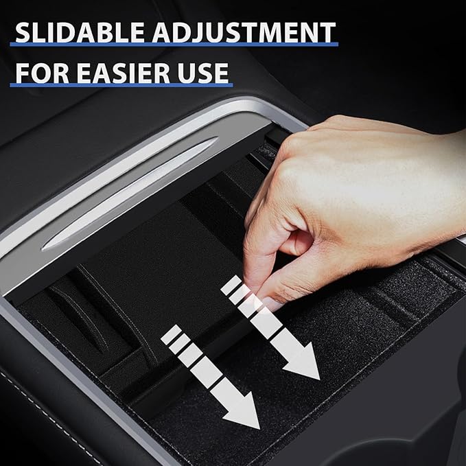 Center Console Organizer for Tesla Model Y 2024-2021 Accessories Storage Organizer SetIncludes for Model 3 2023-2017 Center Console Box, Armrest Box, Cup Holder,2 Seat Back Hook