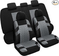 Pariitadin Car Seat Covers Full Set, Washable and Breathable Premium Cloth Automotive Vehicle Seat Cover for Car Interior, Un
