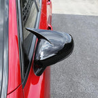 ABS Exterior Mirror Cover Side Rearview Mirror Cover Cap Horn Style Glossy Black ABS Exterior Mirror Cover Compatible with Kia Stinger 2017-2024 Accessories