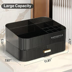 Makeup Organizer for Vanity, Large Desk Organizer with Stackable Drawer for Cosmetics, Skincare, Lipsticks, Palette, Nail Car