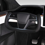 Steering Wheel Cover for Tesla Yoke Steering Wheel, Car Steering Wheel Cover for Tesla Model S/Model X Accessories (Black)