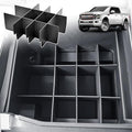 Center Console Organizer Compatible with Ford F150 2015-2020, F250/F350/F450 SuperDuty 2017-2022, Expedition 2018-2024 Accessories, Middle Console Organizer Divider (full console w/bucket seats ONLY)