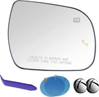 EAP Passenger Side Mirror Glass Compatible with Toyota Sienna 2013-2020, Heated With Blind Spot, 8790308090 8790308050 8790308040