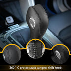 Car Gear Shift Cover Leather for Ford Fusion/Escape/Edge/Focus/Fiesta/Transit/EcoSport/C-Max Automatic Gear Shift Knob Cover 