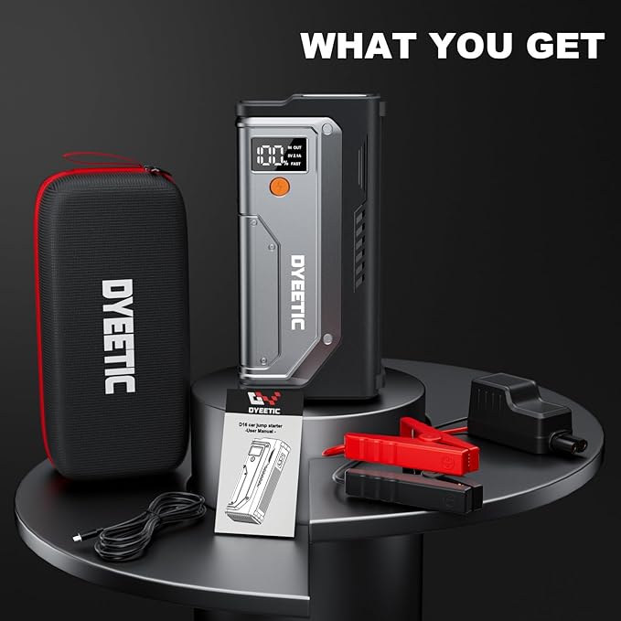 7000A Jump Starter, 12V Car Battery Booster Pack(All Gas/12.0L Diesel), Car Starter Smart Jumper Cables, Battery Jumper