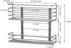 Household Essentials 1228-1 Double Basket Door Mount Cabinet Organizer | Mounts to Solid Cabinet Doors or Wall