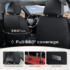 Coverado Car Seat Covers Front Seats, Seat Covers for Cars, Car Seat Protector, 2-Pack Car Seat Cushion Nappa Leather, Waterp