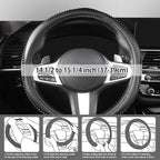 AUTOYOUTH Bling Steering Wheel Cover - Crystal Studded Rhinestone Non-Slip Breathable Design for Women/Girls, Universal Fit 1