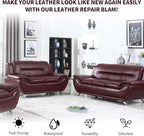 Maroon Leather Recoloring Balm with 100ml Mink Oil,Leather Couch Scratch Remover,Leather Repair kit for Vinyl Furniture and C