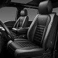 CAR PASS Nappa Leather Car Seat Covers Front Seats, Luxury Seat Protector for Cars, Waterproof Anti-Slip Seat Cushion Armrest