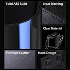 Leakproof Car Trash Can,Mini Car Trash Bin for SUV and Truck,Small Removable Liner Garbage Can,Waterproof Automotive Trash Can for Vehicle,Home,Office,Multipurpose,Easy to Clean (Black)