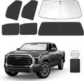 TINGLU Window Shades for Toyota Tundra 2022-2025 2026 Accessories Car Side Full Windows Rear Triangular Windshield Sun Shade Sun UV Rays & Privacy Protection for Camping,Napping,and Relaxing 6PCS