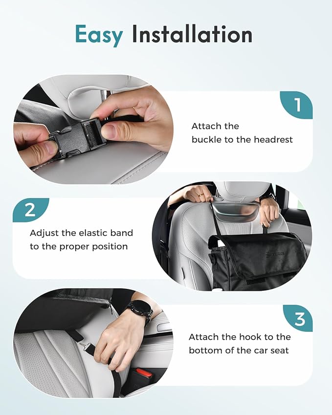 FLORICH Car Front Seat Organizer, Car Laptop Holder Backseat Organizer for Work, Automatic Document Holder Multi-Pocket Storage Organizer, Car Seat Back Storage Bag with Cup Holder