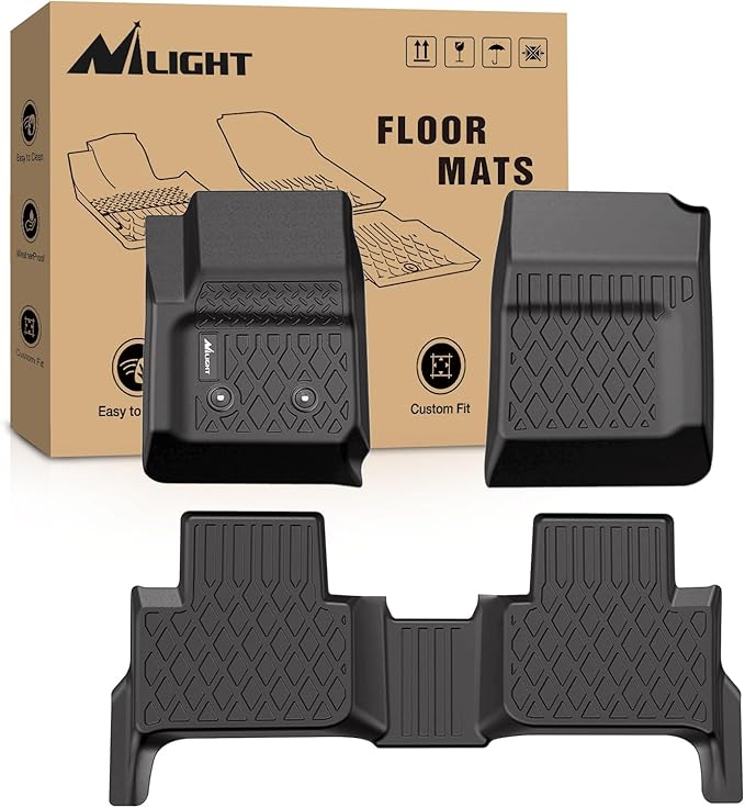 Nilight TPE Floor Mats for Chevy Colorado GMC Canyon Crew Cab 2015 2016 2017 2018 2019 2020 2021 2022,All Weather Custom Fit Heavy Duty Floor Liners