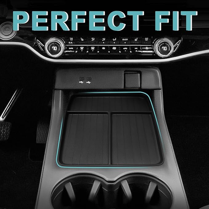 BestEvMod Center Console Front Organizer Compatible with Honda Prologue 2026 2025 2024 Accessories TPE Material Storage Tray Easy to Install and Clean Anti-Slip 3 Compartments