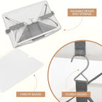 STORAGE MANIAC 2-Shelf Hanging Closet Organizer, Cloth Hanging Closet Shelf, Hanging Closets Baskets with Hooks for Dorm, Apt