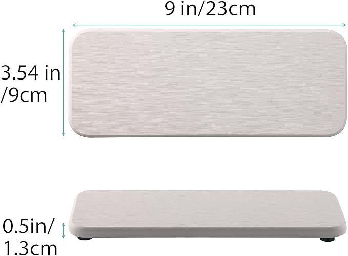 NiuYichee 2 Pcs Water Absorbing Stone Trays, Kitchen/Bathroom Sink Soap Dish, Diatomite Tray Used for Hand Soap & Cosmetic Bo