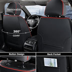 Coverado Seat Covers, Car Seat Covers Front Seats, Car Seat Cover, Car Seat Protector Waterproof, Car Seat Cushion Nappa Leat
