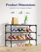Kitsure Shoe Rack - Non-Woven Shoe Rack Shelf, Shoe Organizer for Closet, Entryway, Garage & Corridor, Stackable Shoe Shelves
