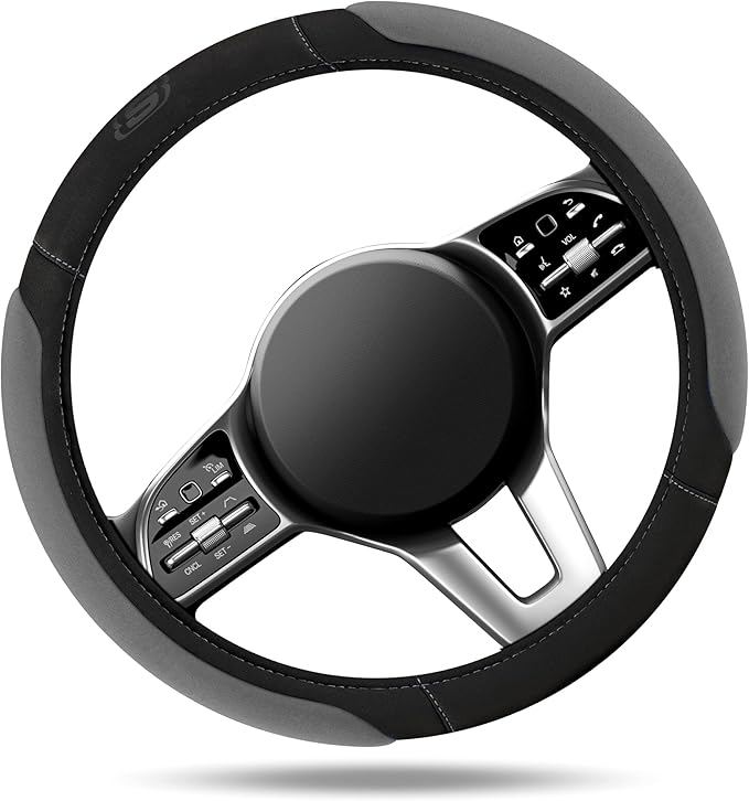 Skechers Steering Wheel Cover,14.5-15 Inch Universal Memory Foam Car Steering Wheel Covers Breathable Anti-Slip Steering Whee