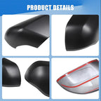 2PCS Side Door Mirror Cover for Toyota Tundra 2022-2025/ Sequoia 2023-2025, Car Exterior Rear View Mirror Housing Protector Cover Cap Self-adhesive Accessories ABS (with turn signal lights)