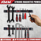 AMM 8PCS Magnetic Tool Holder Strip, 12" Heavy Duty Tool Organizer Magnetic Strip with Mounting Screws, Tool Magnet Bar for T