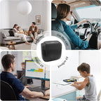 2PCS Car Trash Can with Lid + 60PCS Garbage Bags,Mini Trash Can Interior Accessories for Door/Seat/Center Console/Home/Office,Multifunctional Car Organizers and Storage (Black)