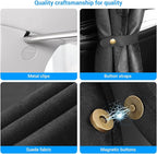 XCBYT Car Privcay Curtains - Car Camping Divider Curtains with Stainless Steel Adjustable Length Crossbar Window Shades for Van SUV Pickup Truck Travel Nap Camping