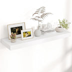 Floating Shelves for Wall, 40" W x 12" D x 2" H, 1 Pack of Long Wall Mounted Engineered Wood Shelves with Invisible Brackets 