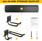 UUP 32 Inches Garage Storage, Garage Organization, Wall Mount Garden Tool Organizer, Max 300lbs Adjustable Metal Hooks, Yard 