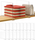 HBlife 12 Inches Tall [Extra Tall Version] Clear Shelf Dividers, 18 Pack Purse Organizer for Closet Perfect for Handbags, Acr