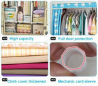 Wardrobe Closet Multifunction Portable Wardrobe Fabric Folding Clothes Storage Organizer Closet DIY Assembly Easy Install Rei