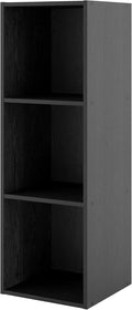 Homes: Inside + Out Apexa 3-Cube Storage Organizer Shelves, Stackable Wood Bookcase Fits Cubby Bins for Organization, Dorm Te