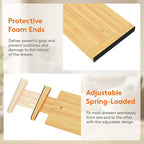 Lifewit 5" High 8 Pack Bamboo Drawer Dividers 45-55cm/17.5-22" Adjustable Wooden Drawer Organizer for Clothes/Utensils, Expan