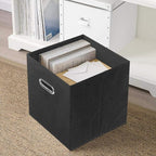 ShellKingdom Storage Bins, Foldable Fabric Storage Cubes And Cloth Storage Organizer Drawer with Metal Handle For Closet And 