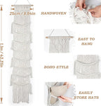 Macrame Hat Hangers for Wall Handmade Boho Baseball Cap Hanger Hand Knitting Cap Organizer Hat Holder for Wall Over Door Ball