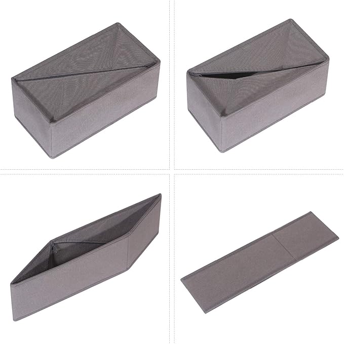 DIOMMELL 9 Pack Foldable Cloth Storage Box Closet Dresser Drawer Organizer Fabric Baskets Bins Containers Divider for Clothes