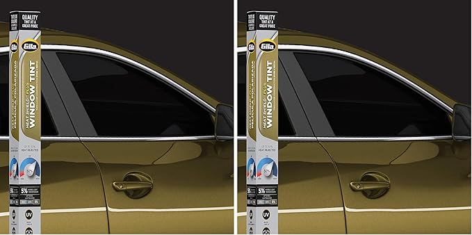 Gila Heat Shield Plus 5% VLT Window Tint, 2ft x 6.5ft (Pack of 2)